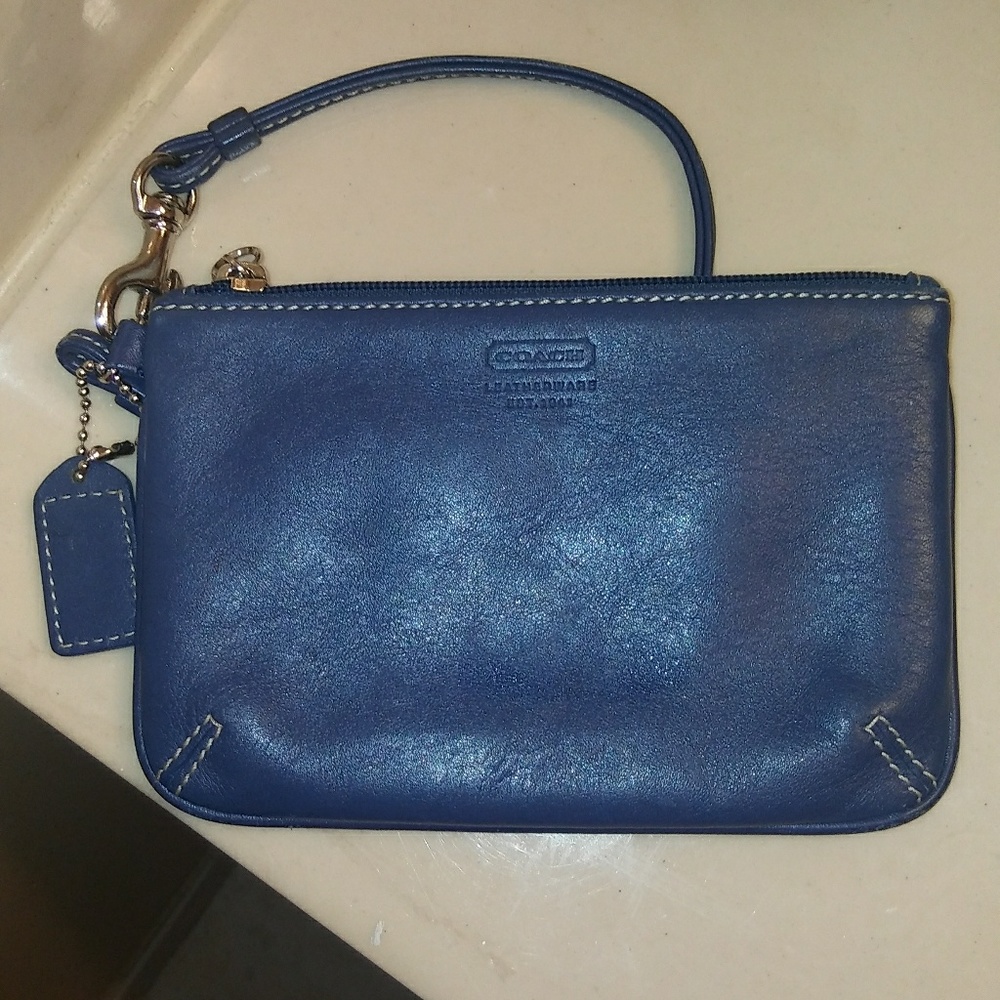 Coach leather wristlet